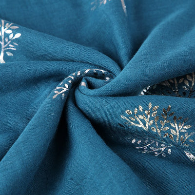 European And American Fashion Camphor Tree Hot Silver Print Scarf Women