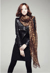 Fashion Chiffon Leopard Print Scarf Super Long